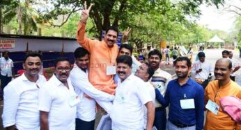 ಎರಡೂವರೆ ಲಕ್ಷಕ್ಕೂ ಅಧಿಕ ಮತಗಳ ಅಂತರದಿಂದ ಗೆಲುವಿನತ್ತ ನಳಿನ್ ಕುಮಾರ್ ಕಟೀಲು : ಬಿಜೆಪಿ ಕಾರ್ಯಕರ್ತರಿಂದ ಸಂಭ್ರಮಾಚರಣೆ