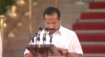 ಸಚಿವರಾಗಿ ಡಿ ವಿ ಸದಾನಂದ ಗೌಡ ಪ್ರಮಾಣವಚನ ಸ್ವೀಕಾರ