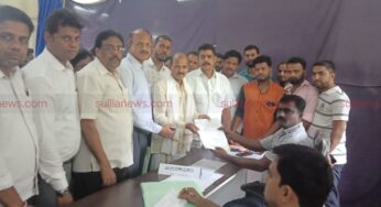 ನ ಪಂ ಚುನಾವಣೆ : ಕಾಂಗ್ರೆಸ್ ಮುಖಂಡ ವೆಂಕಪ್ಪ ಗೌಡ ನಾಮಪತ್ರ ಸಲ್ಲಿಕೆ