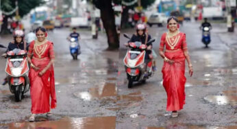 ರಸ್ತೆ ಗುಂಡಿಗಳಲ್ಲಿ ನವ ವಧುವಿನ ಫೋಟೋ ಶೂಟ್ | ಇದೆಂತಾ ಫೋಟೊ ಶೂಟ್…!‌ | ಭಾರೀ ವೈರಲ್‌ ಆದ ಫೋಟೊ |