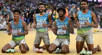 #WorldAthleticsChampionship | 4×400 ಮೀ ರಿಲೇ ಓಟದಲ್ಲಿ ಏಷ್ಯನ್ ದಾಖಲೆ ಮುರಿದ ಭಾರತ ಪುರುಷರ ತಂಡ | ಮೊದಲ ಬಾರಿಗೆ ಫೈನಲ್‌ಗೆ ಪ್ರವೇಶಿಸಿ ದಾಖಲೆ |