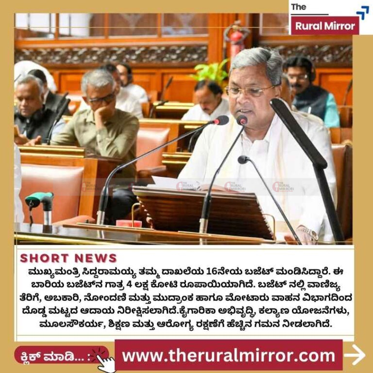 ರಾಜ್ಯ ಬಜೆಟ್‌ | ಕೃಷಿ ಉತ್ತೇಜನಕ್ಕೆ ಕ್ರಮ | ಕೃಷಿ ಅರಣ್ಯ ಮತ್ತು ಕಾರ್ಬನ್‌ ಕ್ರೆಡಿಟ್‌ ನೀತಿ | ಗ್ರಾಮೀಣ ಭಾಗಕ್ಕೆ “ಪ್ರಗತಿ ಪಥ”