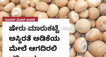 ಷೇರು ಮಾರುಕಟ್ಟೆಯ ಅಸ್ಥಿರತೆ | ಅಡಿಕೆಯ ಮೇಲೆ ಪರಿಣಾಮವಾಗದಂತೆ ಇರಲಿ ಎಚ್ಚರ |