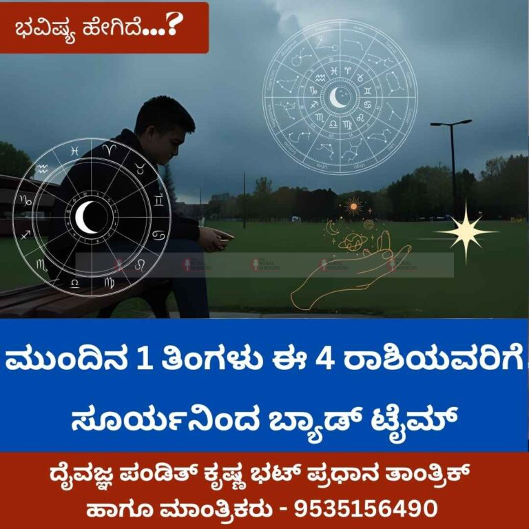 ಮುಂದಿನ 1 ತಿಂಗಳು ಈ 4 ರಾಶಿಯವರಿಗೆ ಸೂರ್ಯನಿಂದ ಬ್ಯಾಡ್‌ ಟೈಮ್
