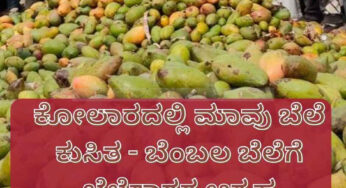 ಕೋಲಾರದಲ್ಲಿ ಮಾವು ಬೆಲೆ ಕುಸಿತ | 15,000 ಬೆಂಬಲ ಬೆಲೆ ಘೋಷಿಸುವಂತೆ ಬೆಳೆಗಾರರ ಆಗ್ರಹ
